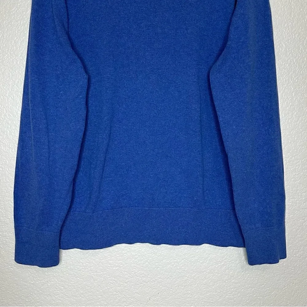 Banana Republic Cashmere Blend Blue V-neck Men's Sweater, Sz Large